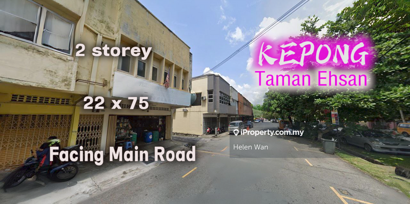 For Sale - Kepong Taman Ehsan 2 Storey Shoplot Facing Main Road