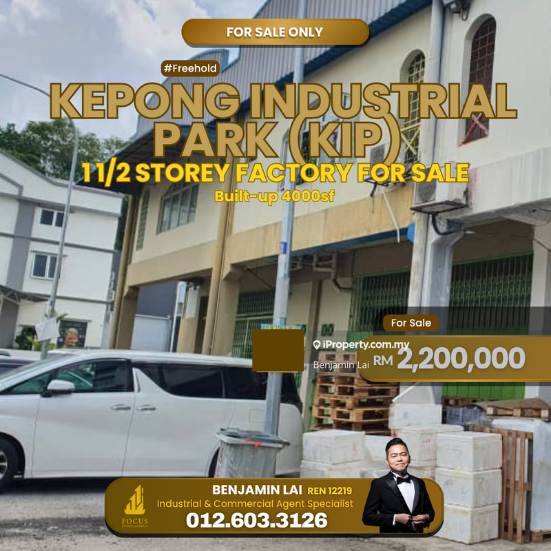 For Sale - Kepong Industrial Park (KIP) Factory For Sale