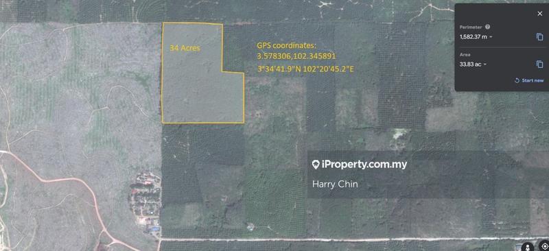 For Sale - 34 acres Mukim Kerdau Batu Balai, Kuala Krau,Temerloh