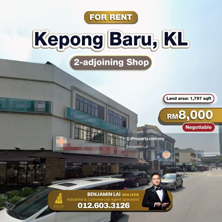 For Rent - Kepong Baru, KL 2-adjoining Shop For Rent