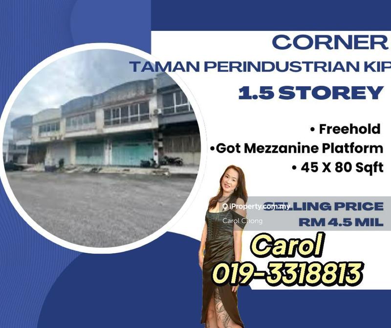 For Sale - More Unit Corner Taman Perindustrian Kip @ Kepong 1.5 Storey Terrace Factory For Sales