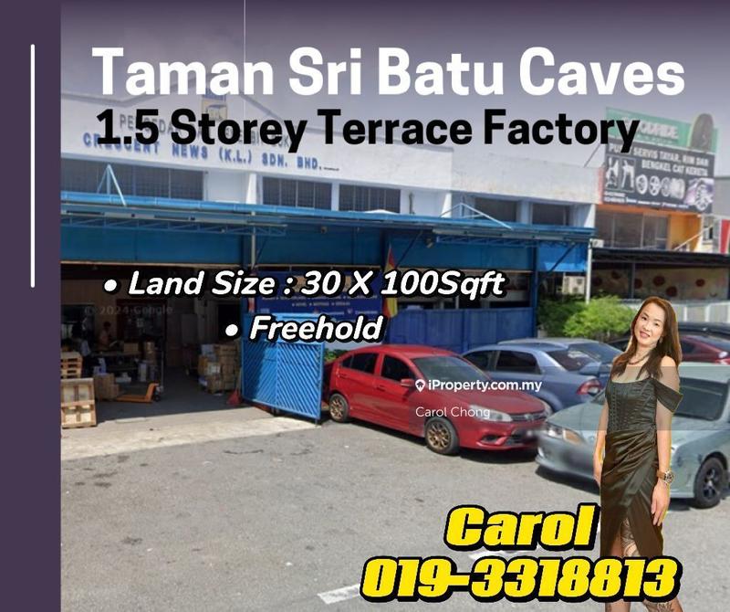 For Sale - (Below price)SBC 1.5 Storey Terrace Factory Taman Sri Batu Caves For Sales