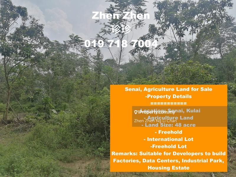 For Sale - Senai, Agriculture Land for Sale, Suitable for Developers to build Factories or Data Centers