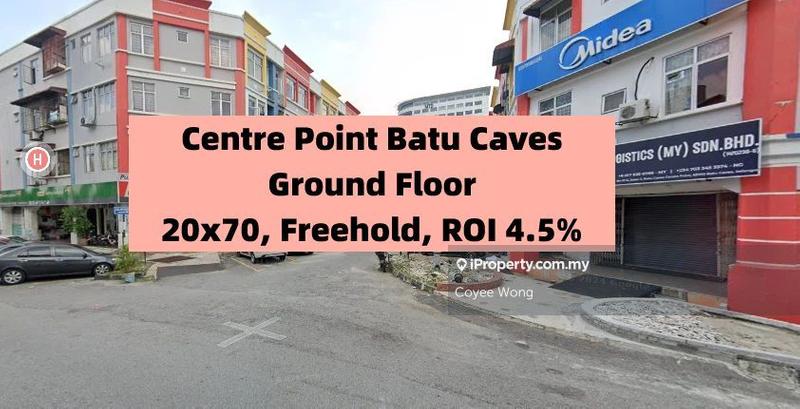 For Sale - Centre Point Batu Caves, Ground Floor, Freehold, 20x70, ROI 4.5%, Taman Industri Boltan