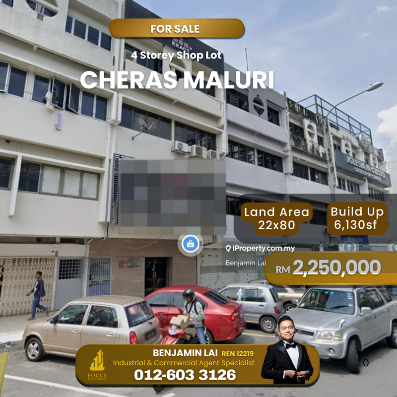 For Sale - Cheras Maluri, KL 4 Storey Shop Lot for Sale