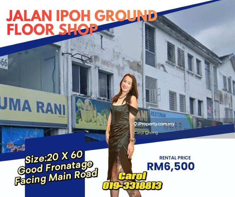 For Rent - Facing Main Road Jalan Ipoh Ground Floor Shop For Rent