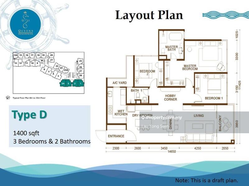 Kondominium untuk Dijual di Queens Residences Q3 @ Queens Waterfront oleh Lau Yong Sern - iProperty.com.my