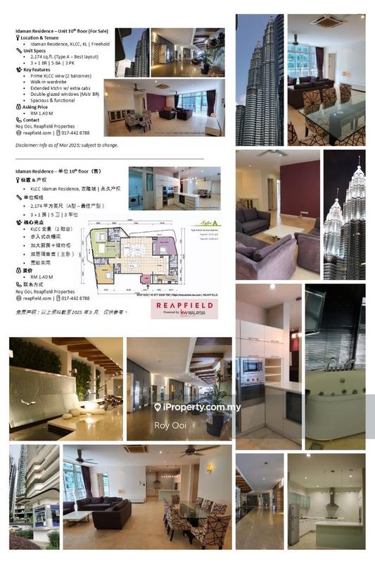 Condominium for Sale in Idaman Residence by Roy Ooi - iProperty.com.my