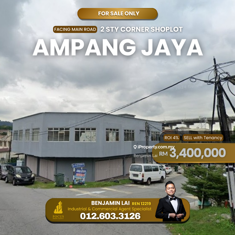 For Sale - Ampang Jaya 2sty Corner Shoplot Facing Main Road