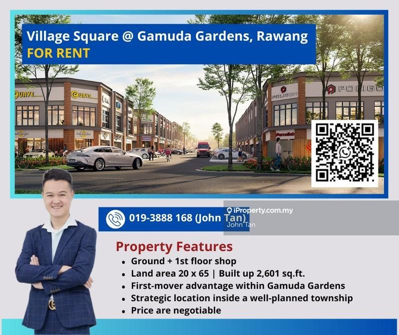 For Rent - (20x65 | Ground + 1st Floor | Negotiable) Rawang @ Village Square
