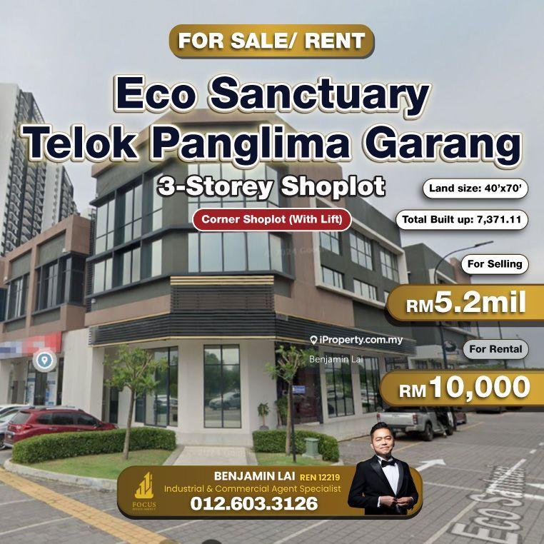 For Sale - Eco Sanctuary, Telok Panglima Garang 3 Storey Shoplot For Sale/Rent