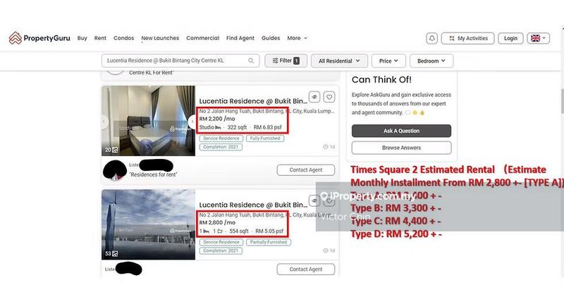 Service Residence for Sale in Times Square 2 by Victor Chin - iProperty.com.my
