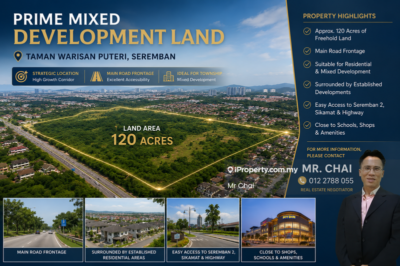 Tanah Kediaman untuk Dijual di Road Frontage, Good for Mix Town Development, Seremban oleh Mr Chai - Exterior - iProperty.com.my