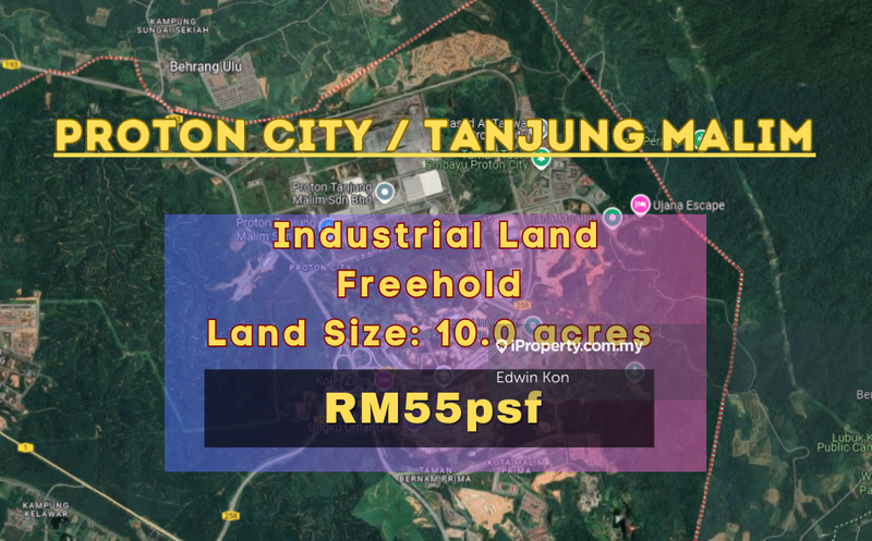 Tanah Perindustrian untuk Dijual di Taman Malim, Tanjung Malim oleh Edwin Kon - iProperty.com.my
