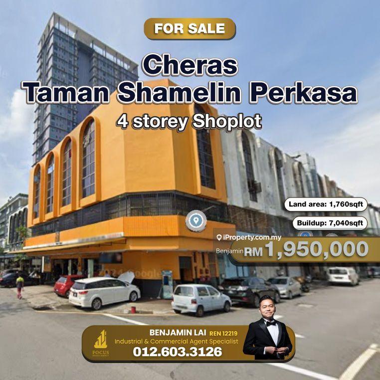 For Sale - Cheras, Taman Shamelin Perkasa 4 Storey Shoplot for sale