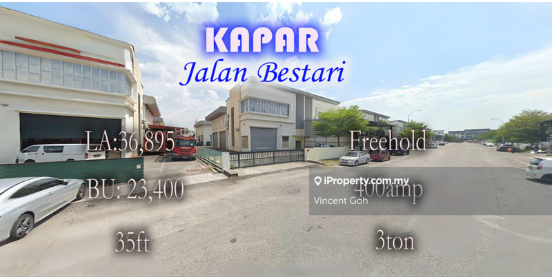 Semi-D Factory for Sale in Kawasan Perindustrian Kapar Bestari, Kapar by Vincent Goh - iProperty.com.my