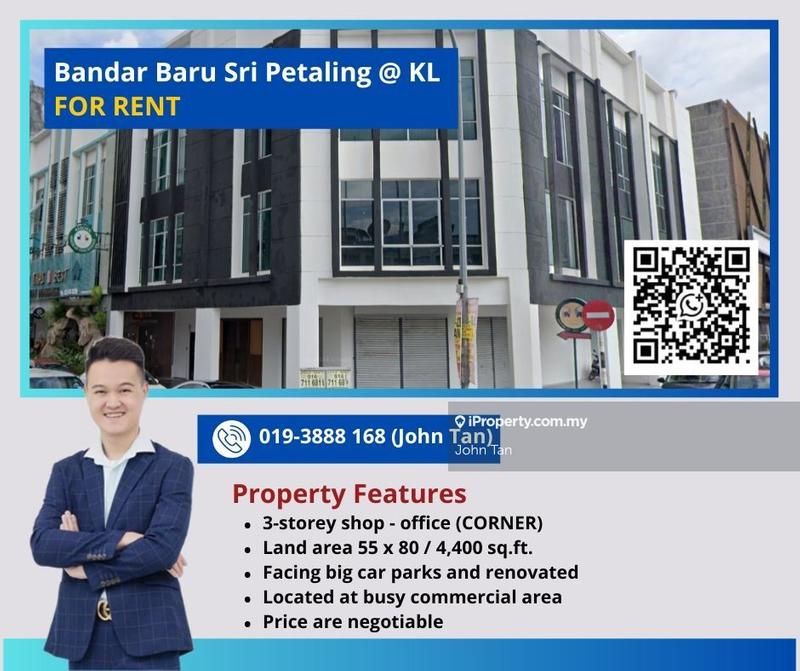 For Rent - (Corner | 3sty Shop - 55x80 | Renovated | NEGO) KL @ Radin Bagus Sri Petaling