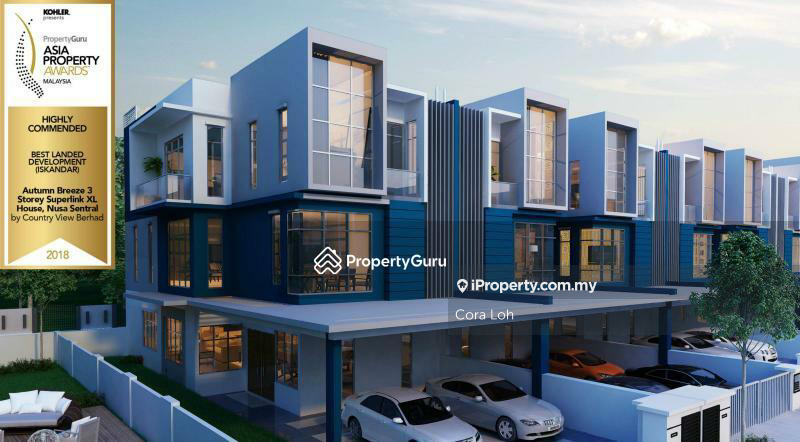 3-storey Terraced House untuk Dijual di Taman Nusa Sentral, Iskandar Puteri (Nusajaya) oleh Cora Loh - iProperty.com.my