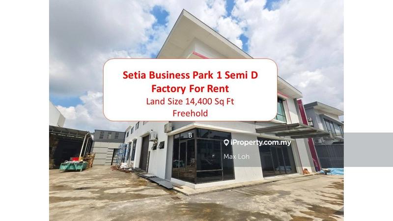 For Rent - Setia Business Park 1@ Gelang Patah, 1.5 Storey Semi D Factory