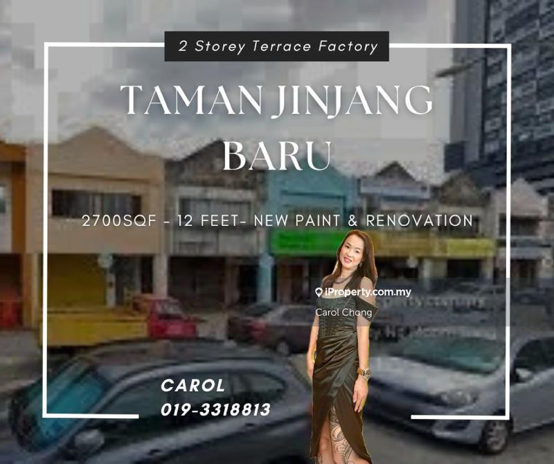 For Rent - New Paint 2 Storey Terrace Factory Taman Jinjang Baru @ Kepong For Rent