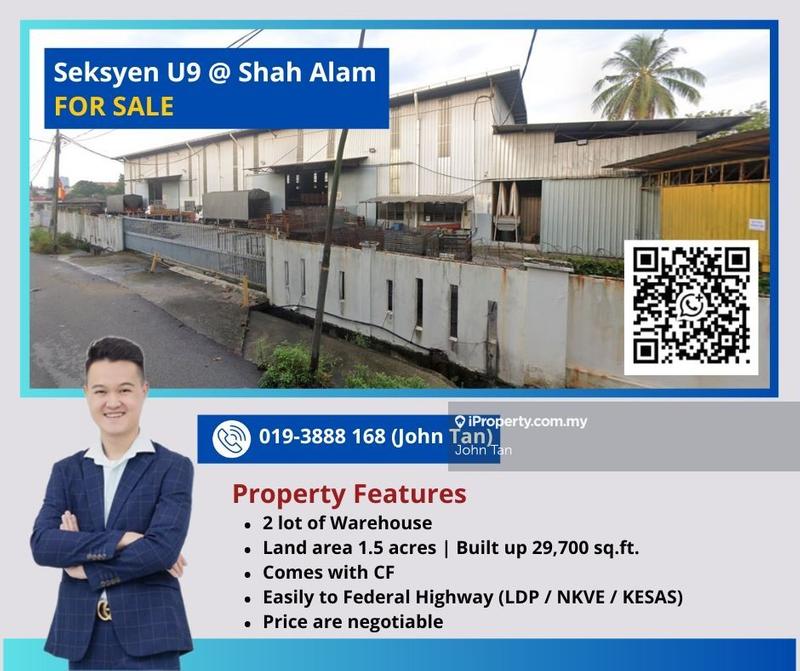 Warehouse for Sale in Seksyen U9, Shah Alam by John Tan - iProperty.com.my