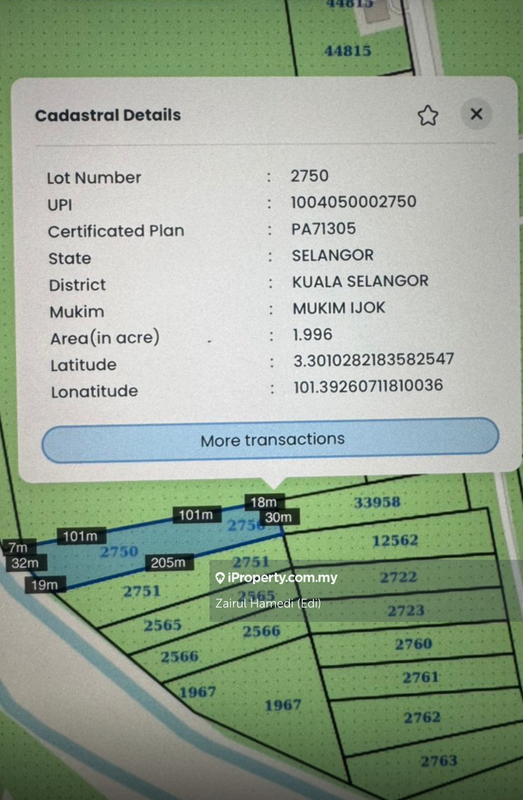 Agricultural Land for Sale in Bukit Robinson, Ijok by Zairul Hamedi (Edi) - iProperty.com.my