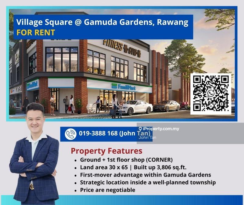 For Rent - (Corner - 30x65 | Ground + 1st Floor | Negotiable) Rawang @ Village Square