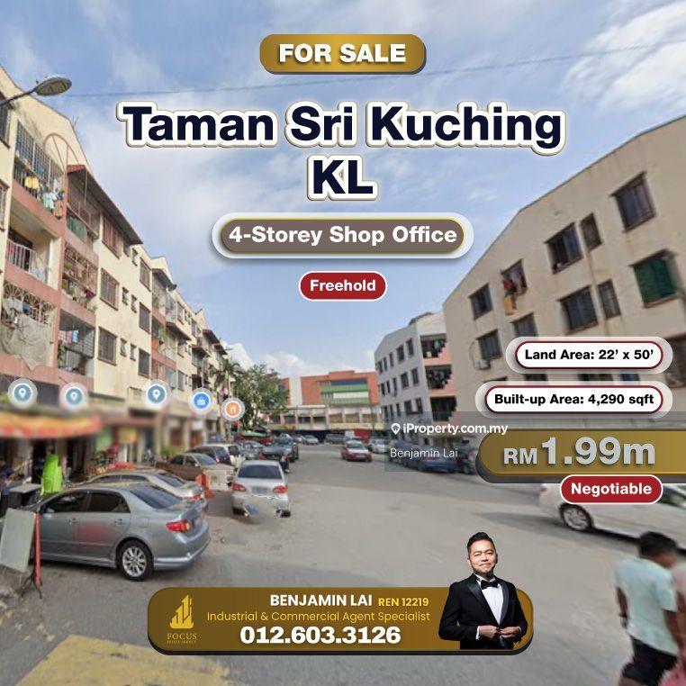 For Sale - Taman Sri Kuching, KL 4-Storey Shop Office for Sale