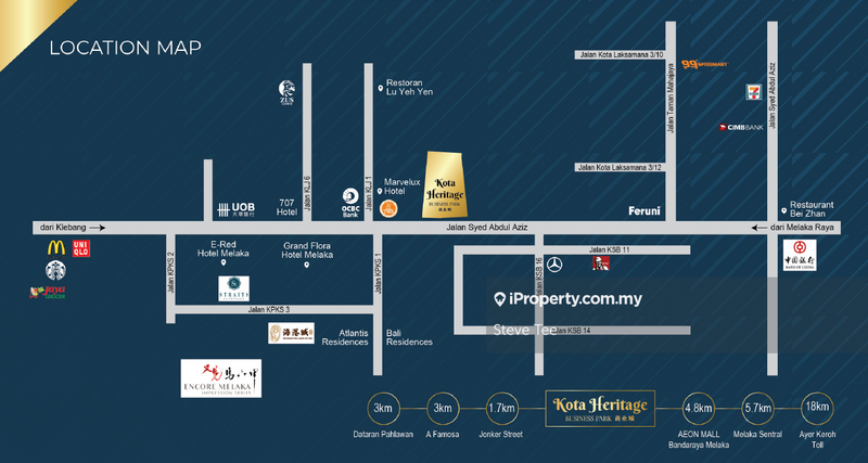 Shop / Office untuk Dijual di Taman Kota Laksamana, Melaka City oleh Steve Tee - iProperty.com.my
