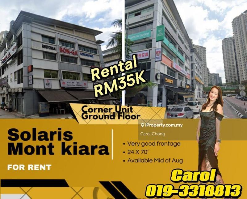 For Rent - Solaris Mont Kiara shop ground floor @ Very Prime Area -Shop For Rent
