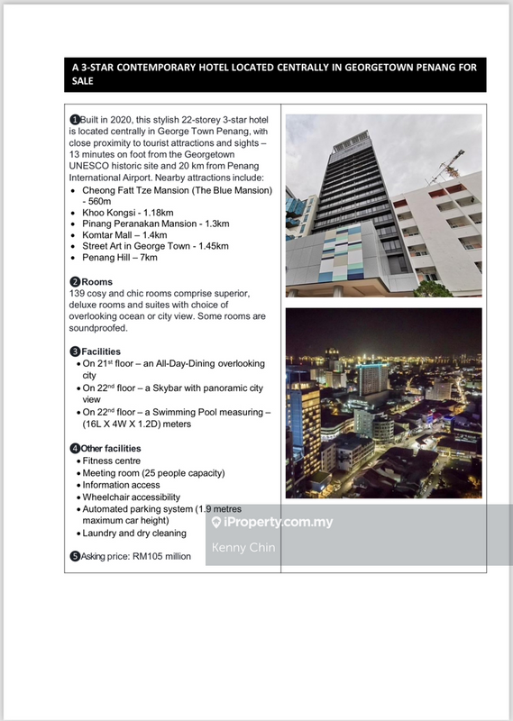 For Sale - 3 Star Hotel Building, Georgetown, Penang