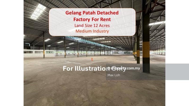 For Rent - Gelang Patah, Port PTP, Detached Factory, Land 12 Acres