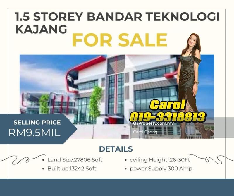 For Sale - Facing Main Access Road 1.5 storey detached factory for sale Bandar Teknologi Kajang