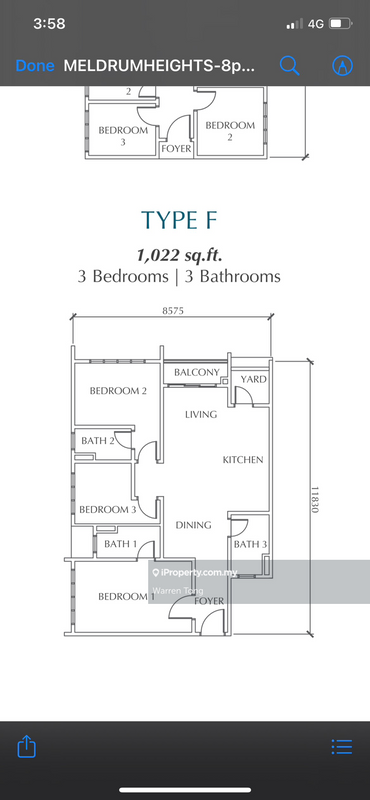 Residensi Servis untuk Dijual di Meldrum Heights (Residensi Meldrum) oleh Warren Tong - iProperty.com.my