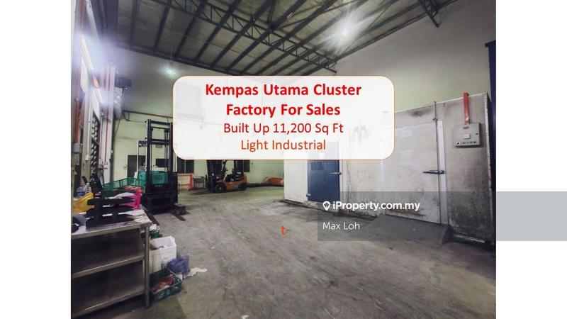 For Sale - Kempas Utama, Cluster Factory(2 units), Bua 11.2k Sqf