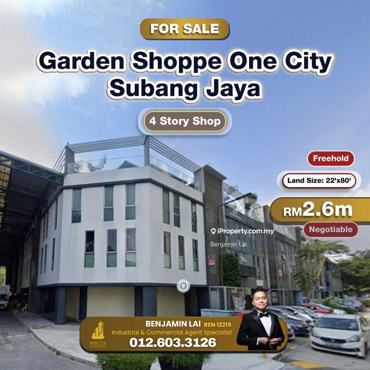 For Sale - One City Garden Shoppe, Subang Jaya 4 Story Shop For Sale