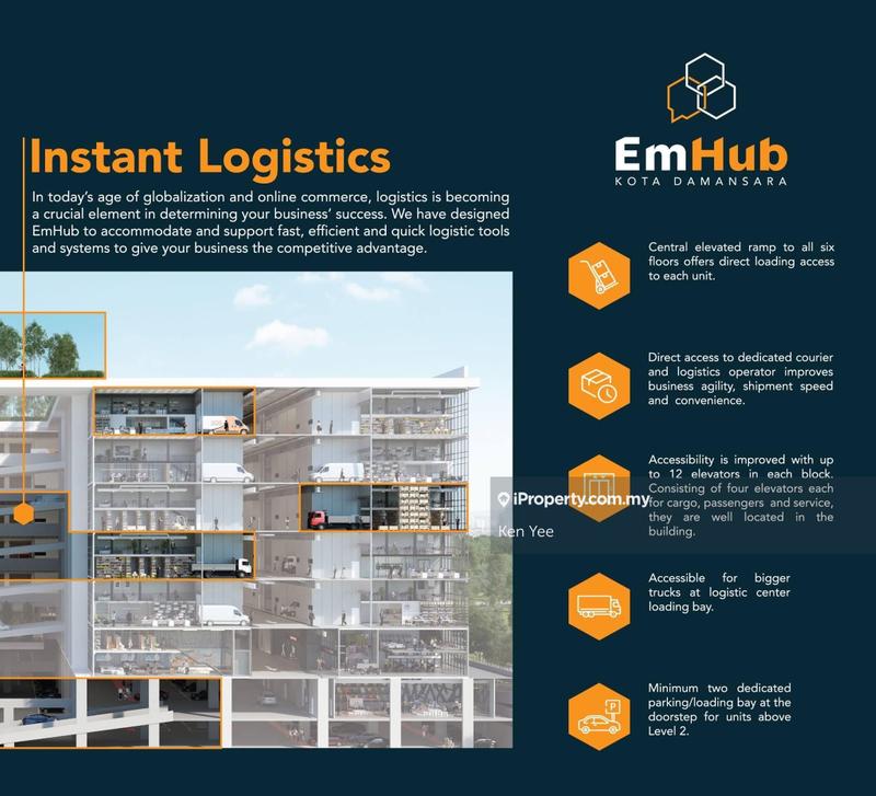 For Sale - Emhub, Warehouse/ Office/ Showroom in one, Kota Damansara, PJ Selangor