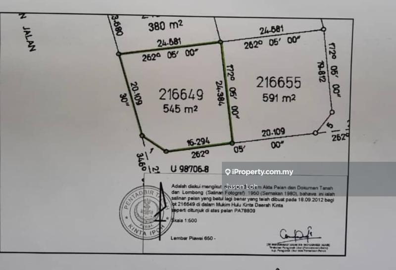 Bungalow Land for Sale in Taman Pasir Wang, Lahat by Jason Loh - iProperty.com.my
