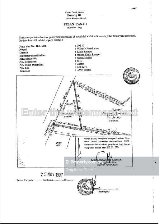 Residential Land for Sale in Bangsar South, Kampung Kerinchi (Bangsar South) by Ong Kean Guan - iProperty.com.my