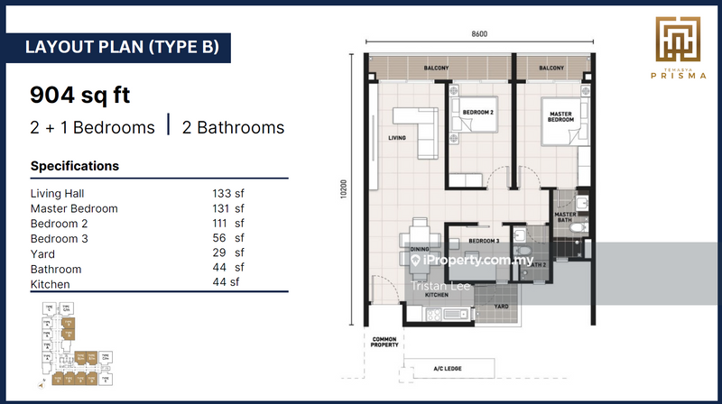 Residensi Servis untuk Dijual di Temasya Prisma oleh Tristan Lee - iProperty.com.my