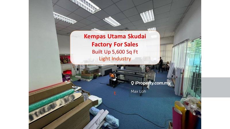 For Sale - Kempas Utama, Cluster Factory, Bua 5.6k Sqf