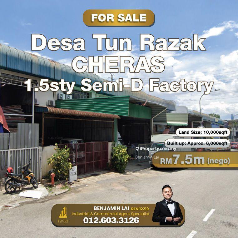 For Sale - Desa Tun Razak, Cheras 1.5sty Semi-D Factory for Sale