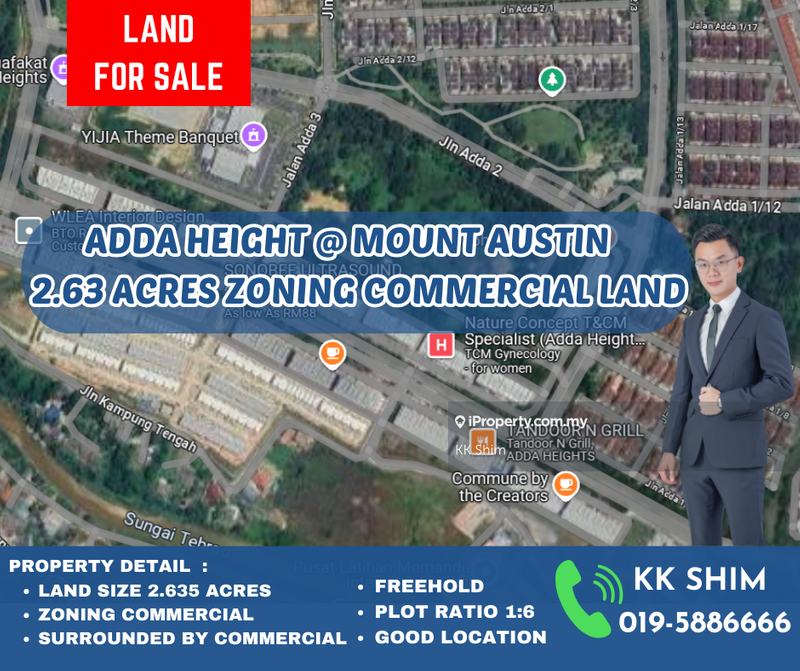 For Sale - Mount Austin Adda height 2.63 Acres Zoning Commercial Land For Sale