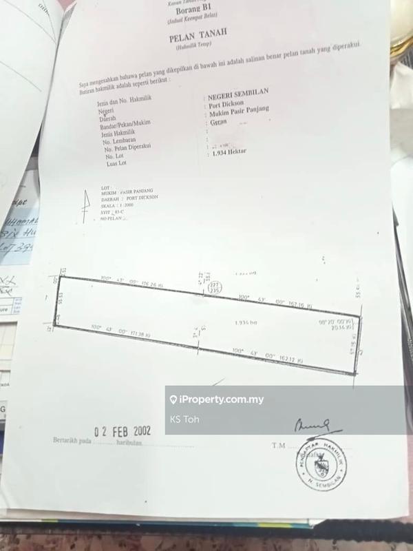 Agricultural Land for Sale in Kampung Sungai Menyala, Pasir Panjang by KS Toh - iProperty.com.my