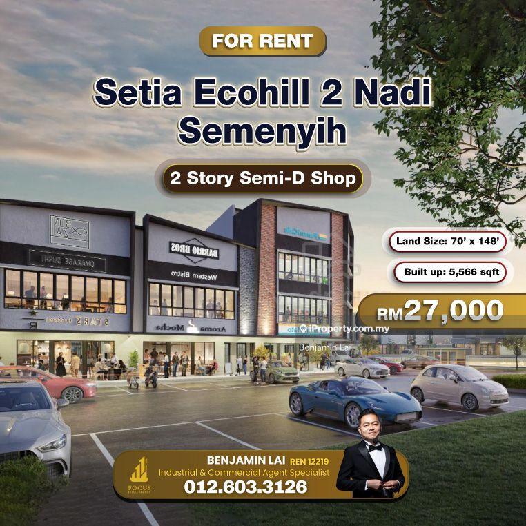 For Rent - Setia Ecohill 2 Nadi, Semenyih 2 Story Semi-D Shop For Rent