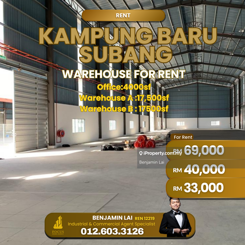 For Rent - Kampung Baru Subang Warehouse For Rent