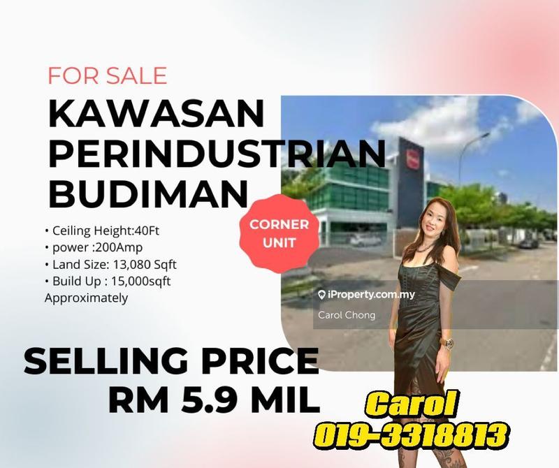 For Sale - Kawasan Perindustrian Budiman Business Park @Fully Renovate 1.5 Storey Corner Semi -D For Sales