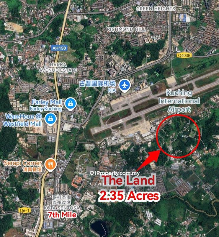For Sale - 2.35 Acres Land at 7th Mile, Sungai Tapang, Near Airport, Kuching