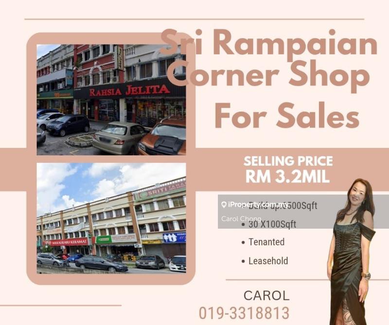 For Sale - 🔥🔥ROI 4.2%🔥🔥Corner 3 Storey Shop Sri Rampai @setapak For Sales