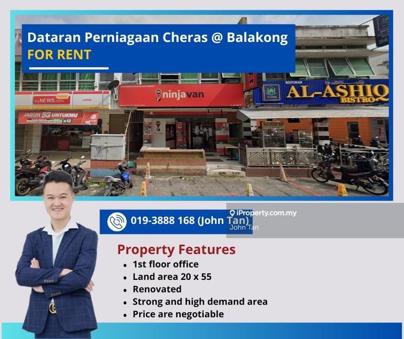For Rent - (1st Floor | Renovated | NEGO) Dataran Perniagaan Cheras Office